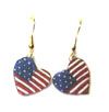 patriotic heart earrings
